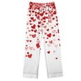 thumbnail image 6 of Womens Valentines Pajamas Sets Trendy Heart Pattern Long Sleeve Sleepwear Button Down Long Pants Loungewear Soft 2 Piece Pj Set, 6 of 8