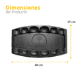 thumbnail image 3 of Set 3 Pares De Mancuernas De Neopreno 3,5,8lb Con Base Tayga Negro, 3 of 4