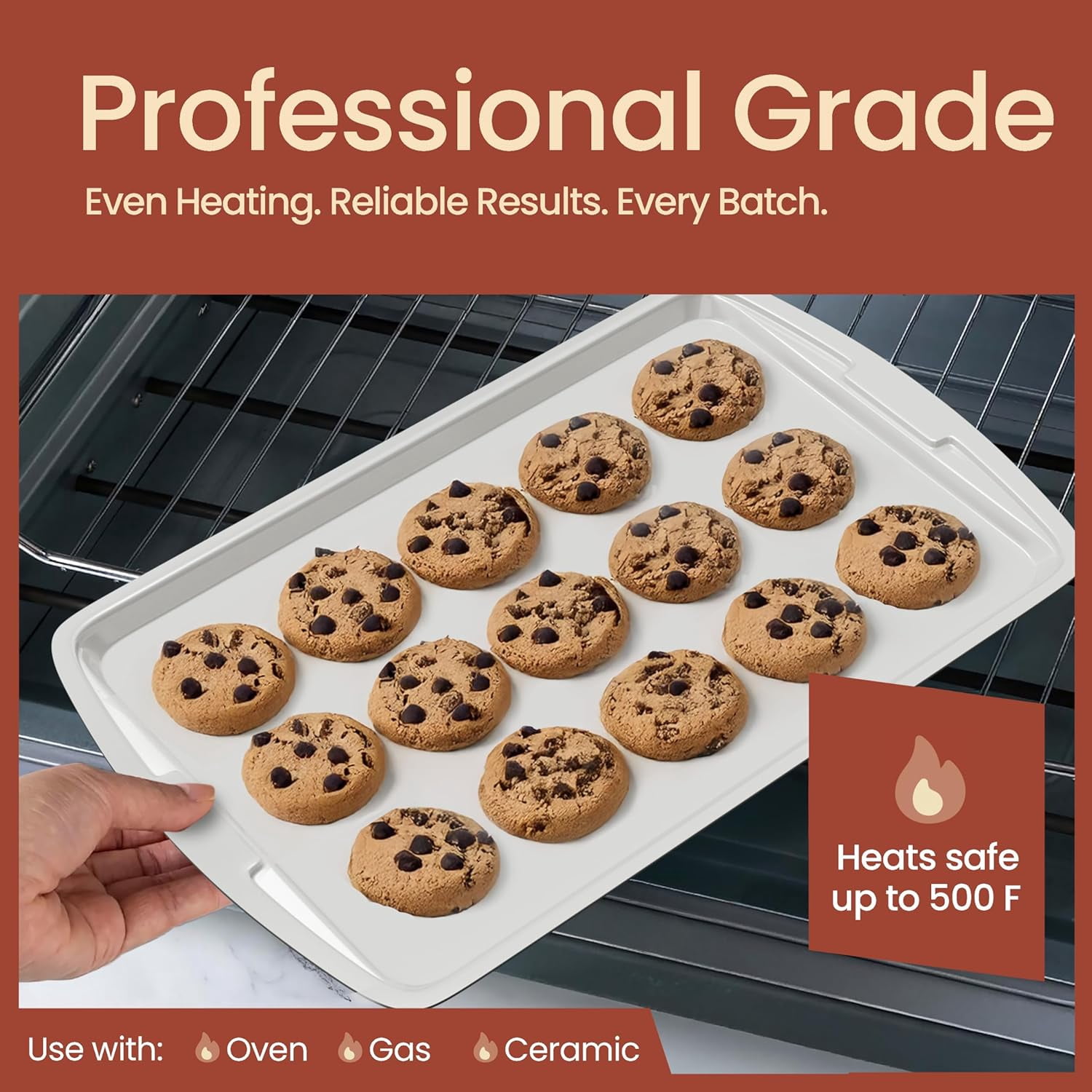 BAKKEN Kitchen Baking Pan Set – 3-Piece Nonstick Carbon Steel Bakeware, Commercial-Grade, Oven Safe up to 450°F, Blue Marble