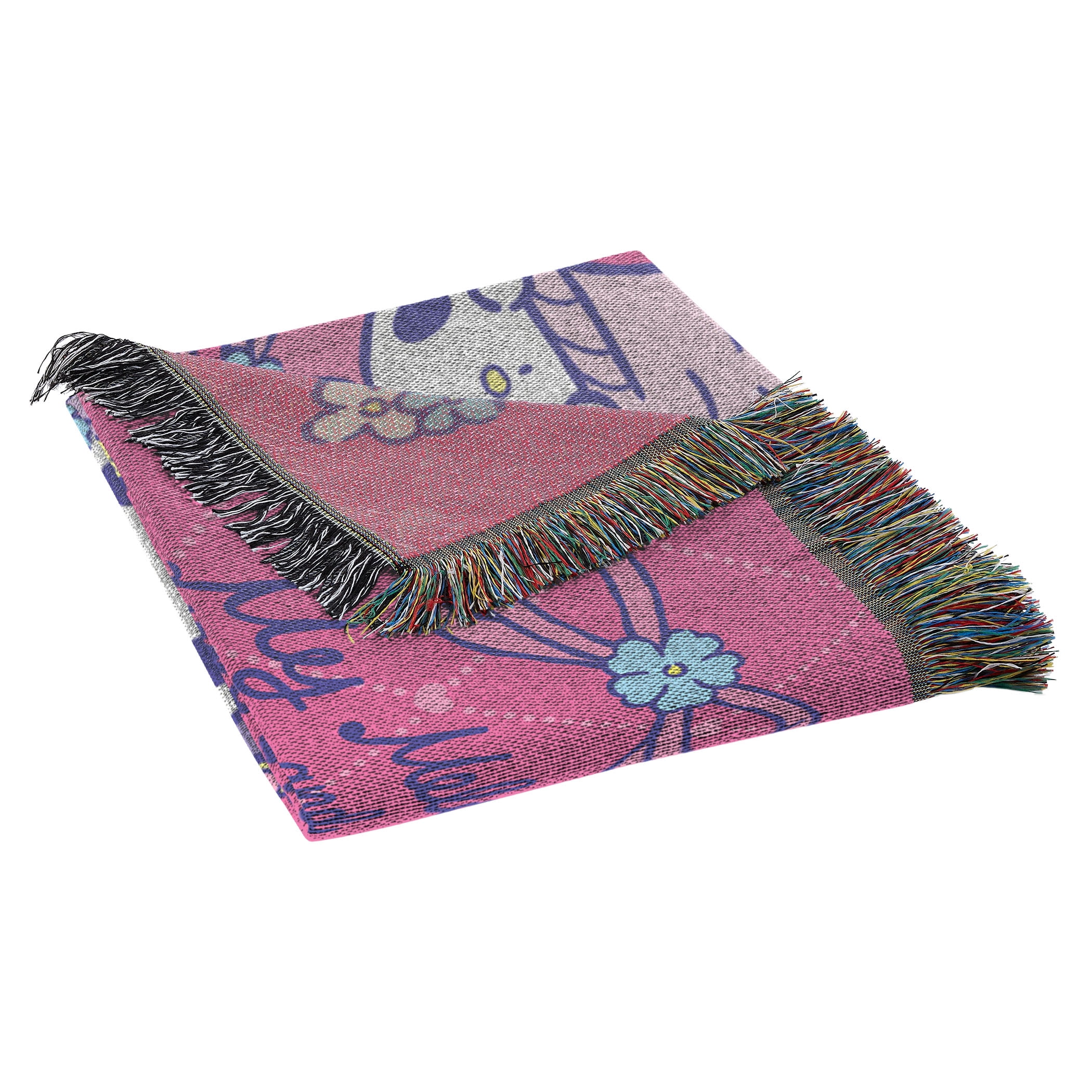 My Melody Flower Basket Fun Woven Tapestry Throw Blanket