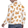 thumbnail image 6 of Uemuo Squirrel Playing Pattern Men's Hoodie - Casual Pullover Hoodie with Kangaroo Pocket, Stylish Hooded Sweatshirt for Everyday Wear-Large, 6 of 7