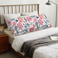 thumbnail image 4 of Naloa Flower Leaves Body Pillow Cover, Pillowcases with Hidden Zipper Breathable Long Pillow Case (Pillows are not included,20x54 inch), 4 of 7