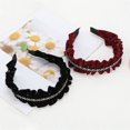 thumbnail image 5 of Unique Bargains 1 Pc Hairband Velour Rhinestone Hair Accessories for Women Black, 5 of 5