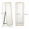 thumbnail image 3 of HOMCOM Full Length Mirror Standing Leaning Wall 64" x 21" Dark Wood Grain, 3 of 9