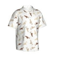 thumbnail image 2 of Daiia Leopard Print Hawaiian Shirt for Men Gentle Cotton Regular Short Sleeve Casual-XX-Large, 2 of 9