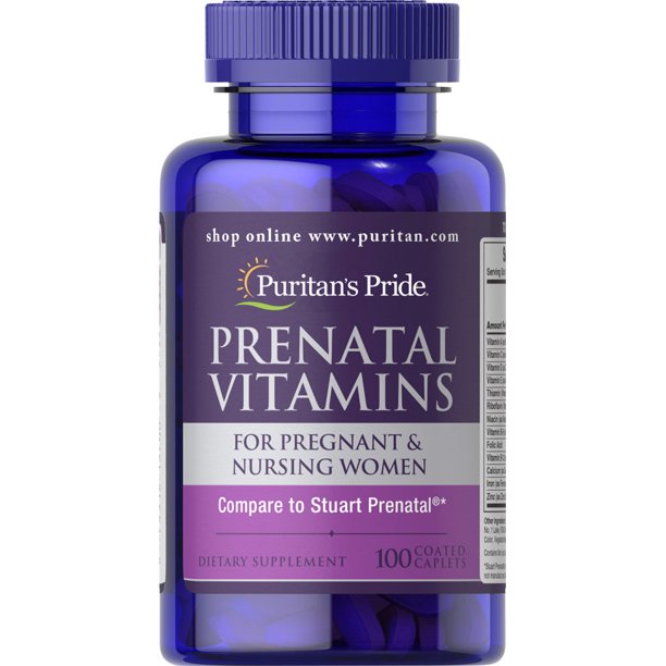 Puritan's Pride Prenatal Vitamins 100 Caplets