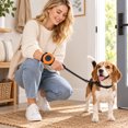 thumbnail image 4 of Wrist Worn Retractable Dog Leash, Hands Free Wrist Pet Walking Leash With Quick Lock Switch, Reflective Nylon Strap And Secure Hook For Outdoor Dog Walking And Training, 4 of 5