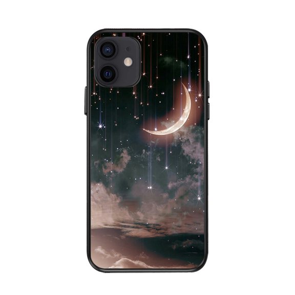 DMERBYL Case Compatible with iPhone 15 Pro(6.1 Inch),Crescent Nebula Cases Compatible with iPhone for Girls,Reinforced Corners Soft TPU Bumper Shockof Case