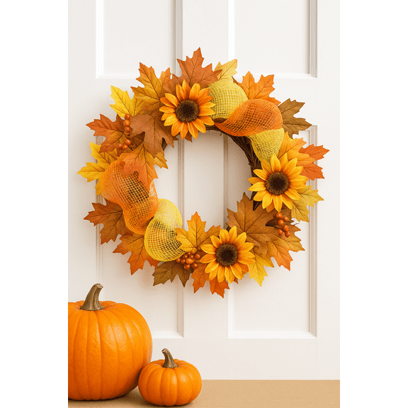 Decorative Mesh Roll, 6 in. x 5 yd., Fall Colors, 1-Count