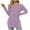 Purple, variant on Ahdbta Long Sleeve Shirts for Women Solid Color Thin Loose Fitted Base Tshirts Trendy Side Split Curved Hem Crewneck Tops