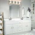 thumbnail image 3 of Cultured Marble Double Bowl Vanity Top 61 Inch, Solid White – Design House, 553313, 3 of 18