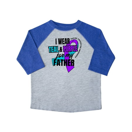 

Inktastic Suicide Prevention I Wear Teal and Purple for My Father Gift Toddler Boy or Toddler Girl T-Shirt