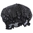 thumbnail image 4 of Shisuyan Bonnet de Bain pour Femmes Noir 1Pcs 9.4x9.4 Po, 4 of 9
