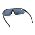 thumbnail image 4 of Mens Baseball Half Rim Wrap Around Oversized Shield Sport Sunglasses Grey - Black, 4 of 4