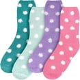 thumbnail image 2 of Women's Super Soft Warm Comfy Fuzzy Fluffy Plush Cozy Cute Polka Dots Socks - Assortment R - 4 Pairs, 2 of 9