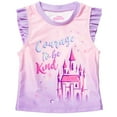 thumbnail image 4 of Disney Princess Moana Rapunzel Jasmine Toddler Girls Tankini Top Mesh Modest Swimsuit Skirt and Bikini Bottom 3 Piece Toddler to Big Kid, 4 of 5