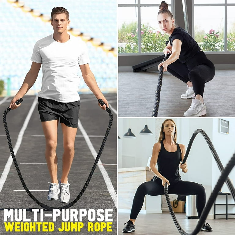 Weighted Jump Rope for Fitness 9.8ft Heavy Battle Ropes for