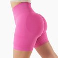 thumbnail image 4 of Shorts de Course Mode Décontractée Femmes Uni Extensible Dames Taille Haute Pantalon Grand Pantalons de Yoga Shorts Courts Shorts d'Été en Liquidation, 4 of 5