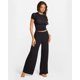 thumbnail image 4 of Pantalones de Pijama de Pierna Ancha para Mujer SOULVOR en Modal Negro Talla M, 4 of 5