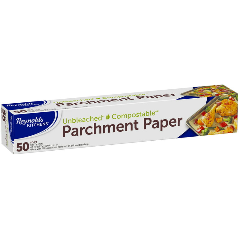 Reynolds Kitchens Parchment Paper, Unbleached & Compostable, 50 Square Feet