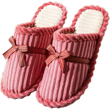 

bangyoudaoo Mens Ladies Winter Slippers Winter Warm Slippers with Wool-like Lining Lined With Non-Slip Sole Indoor Outdoor