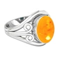 thumbnail image 3 of 925 Sterling Silver Women Jewelry Amber Ring, 3 of 9