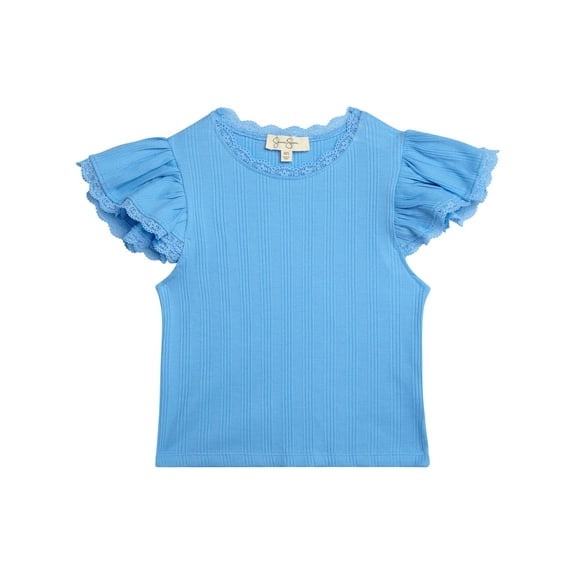 Jessica Simpson Girls' Flutter Sleeve Blouse, Sizes 7-16