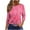 B-Hot Pink, variant on ZQUUVOU Women's T-Shirts Casual Print Crew Neck 3/4 Sleeve Tops(A-Purple,4XL)