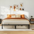 thumbnail image 4 of CazToi Base de cama plataforma de metal de 25 cm tamaño Queen, soporte de alta resistencia de 800 libras, no necesita somier, almacenamiento bajo la cama, 4 of 7