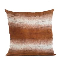 Plutus Orange Brown Furever Animal Faux Fur Luxury Throw Pillow - Double sided 12" x 20"