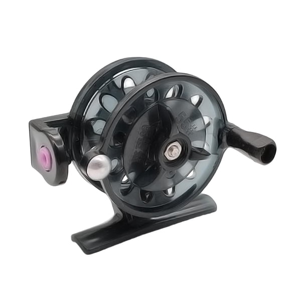 Carrete de pesca en hielo, aparejos de pesca, carrete de baitcasting portátil, carrete de baitcasting para Negro L