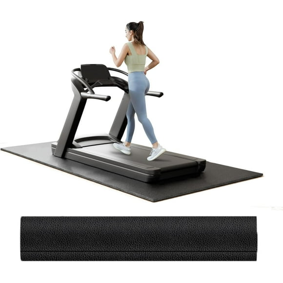 84x36 Treadmill Indoor Bike Mat, 1/4" Thick Walking Pad Gym Bike Exercise Equipment Mat, Large Size High Density Protection Mat for Hardwood Floors, Under Treadmill on Carpet, Noise Shock Absorption