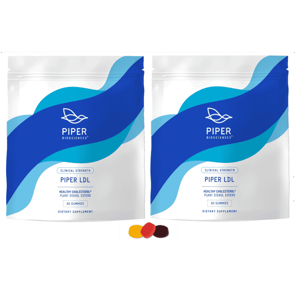 Piper Biosciences Plant Sterols Gummies For Cholesterol Health: 30 Day Supply (120 Gummies)