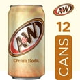 A&W Cream Soda Pop, 12 fl oz, 12 Pack Cans