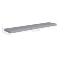 thumbnail image 4 of vidaXL Floating Wall Shelves 2 pcs Grey 120x23.5x3.8 cm MDF, 4 of 5