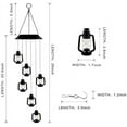 thumbnail image 6 of QiShi LED Solar Powered Lanterns Wind Chime Color-Changing Waterproof Six Lanterns Wind Chimes Spiral Spinner Windchime Portable Outdoor Chime for Indoor Outdoor Patio, Deck, Yard, Garden, 6 of 8
