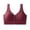 Wine, variant on Feancey Zip Front Sports Bras for Women Wide Strap Casual Workout Yoga Bra Full Coverage Smoothing Underwire Bralettes Seamless Everyday Brassiere Black Free Size