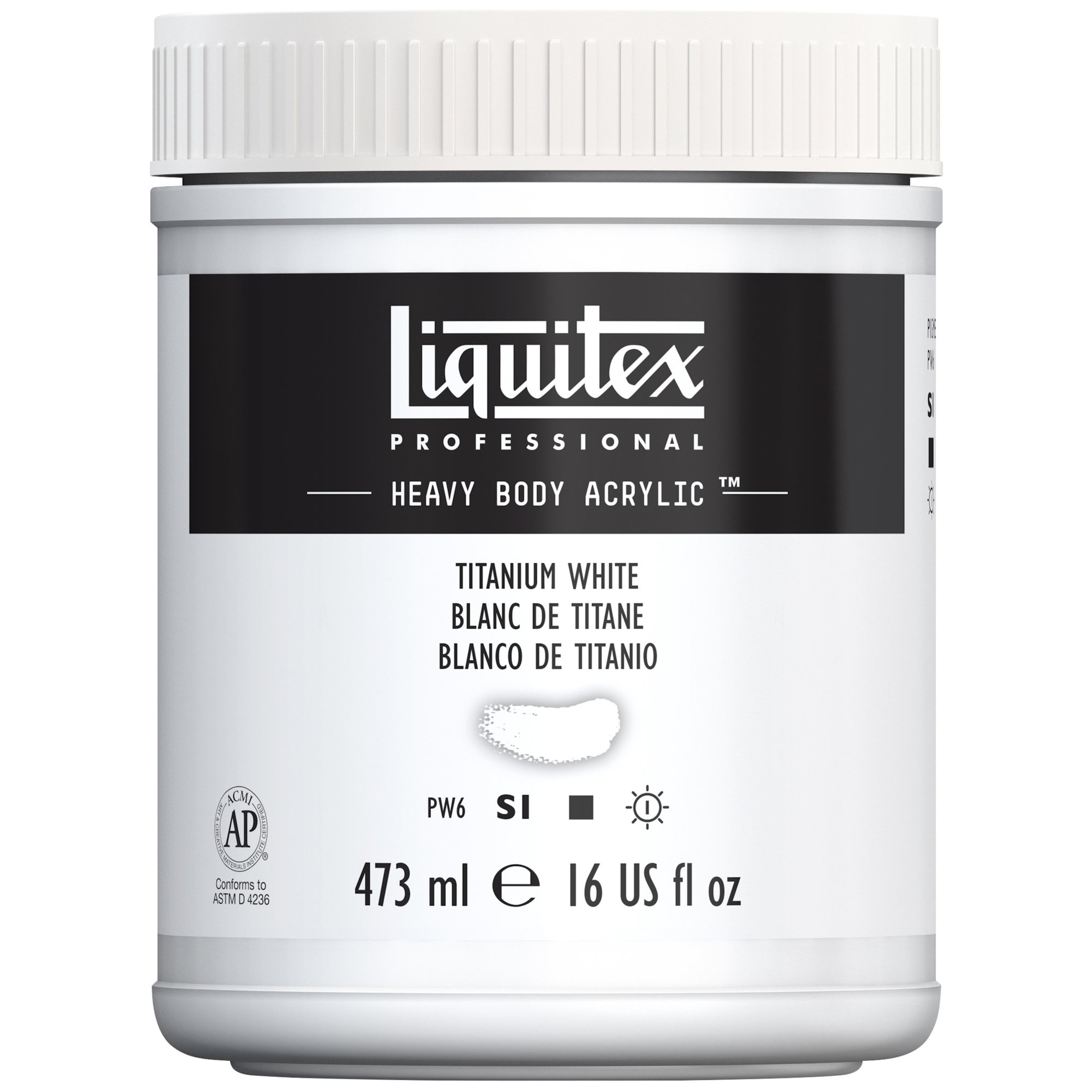 Liquitex Professional Heavy Body Acrylic Color, 473ml, Titanium White