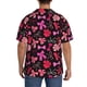 thumbnail image 3 of Fotbe Various pink and red Bow knots Camisa Estampada de Manga Corta para Hombre, Casual de Verano, Estilo Playero, Sin Arrugas-4X-Large, 3 of 5