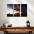 thumbnail image 2 of Elephant Stock Private Jet Silhouette Wall Art - Horizontal Multi Panel Canvas - Living Room Wall Decor - Transportation Multi Panel - Black And Orange Decor - 23" x 14", 2 of 4