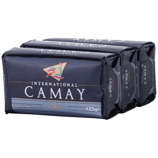 Camay Chic bar Jabón Internacional Baño Corporal Suavemente Perfumado 125g 4.4oz (Paquete de 3)