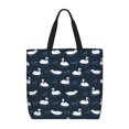 thumbnail image 1 of Fotbe Cartoon Swan Bolsa Tote con Estampado para Mujer, Bolsos con Cremallera, Bolsa de Hombro Casual de Gran Capacidad con Bolsillos Internos, 1 of 7