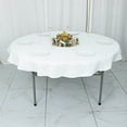 thumbnail image 2 of BalsaCircle 70 in White Round TABLECLOTH Premium Polyester Table Cover Wedding Linens Party Events Decorations, 2 of 8
