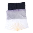 thumbnail image 1 of Abanico de danza del vientre alargado de 1,8 m, de bambú y seda, con degradado de color para mujeres adultas (blanco, gris, negro), 1 of 5