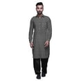 thumbnail image 1 of Atasi Kurta Pathani Classique à Col pour Garçons Chemise en Rayonne à Poche avant, 1 of 5