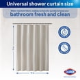 thumbnail image 3 of Clorox Solid Waterproof Fabric Shower Curtain, Standard Size, Tan, 72" x 72", 3 of 12