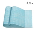 thumbnail image 3 of Uxcell Place Mats, 450x300mm Table Mats Pack of 2 Washable Woven Placemat Blue, 3 of 6