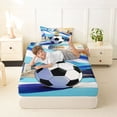 thumbnail image 4 of Erosebridal Ball Games Kids Twin Sheet Sets,Soccer Sport Bedding For Football Lover 3pcs, 4 of 6