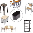 thumbnail image 4 of Lefu 10 X Rubber Chair Leg Cap Oval Covers Furniture Table Feet Floor Protectors, 4 of 9