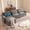 113" Gray, variant on AISWORD 113 Inch Cloud Modular Sectional Couch, L‑Shaped Deep Wide Seat Sofa with Ottoman, USB Charging Port, Throw Pillows, Modern Chenille Living Room Furniture, Black